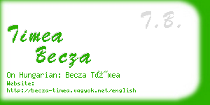 timea becza business card